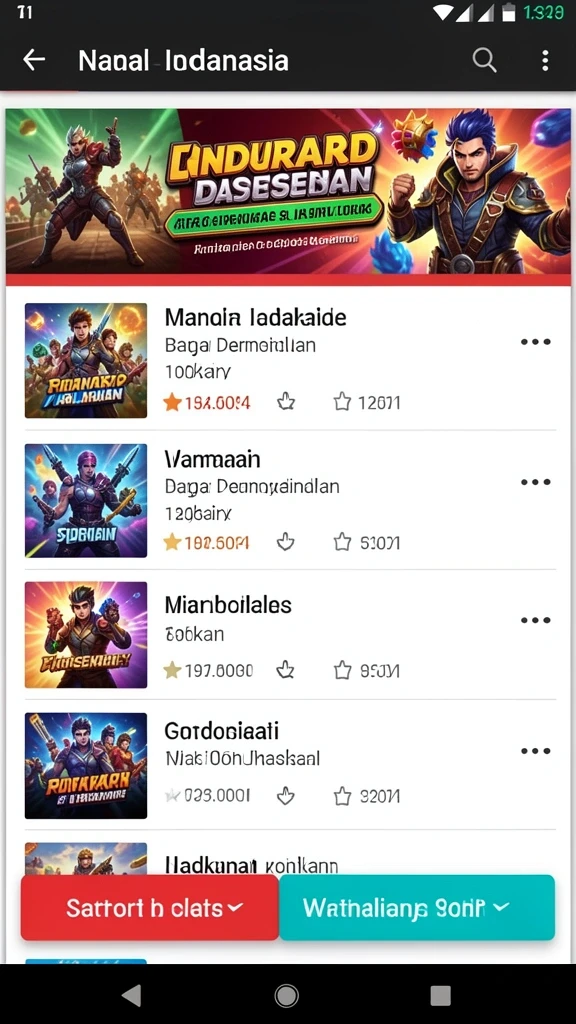 gawang69 - Tampilan antarmuka yang intuitif dan menarik.