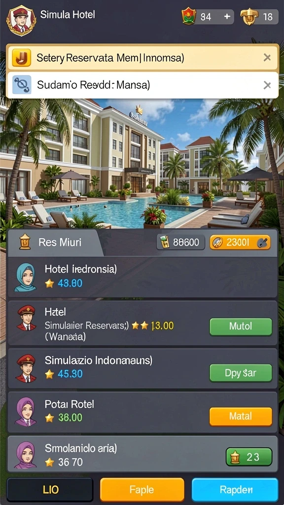satria123 - Screenshot yang menunjukkan sistem level up karakter.